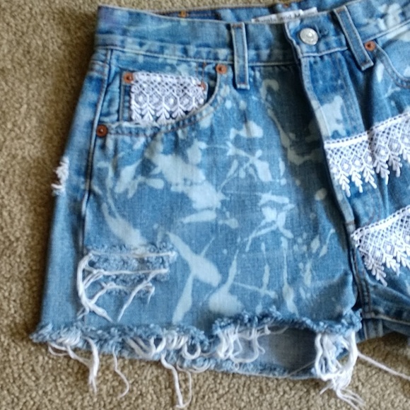 SOLD*LEVIS BAMBI&MASON OneofaKind Hi-Rise Shorts - Picture 3 of 8